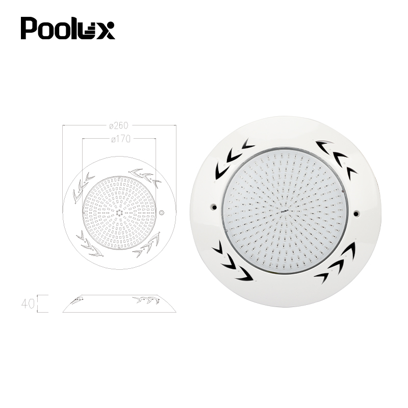 POOLUX Resin filled 260mm Waterproof AC12V LED Swimming Pool light - Image 6