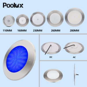 Lock Design 316SS IP68 Underwater Super Thin 8mm Led Swimming Pool Light