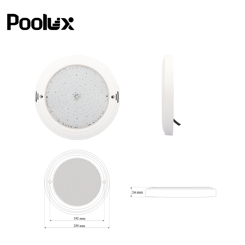 New Design Waterproof IP68 AC12V 230mm PC LED Swimming Pool Light Wall Mounted Underwater Pool Light - Image 5
