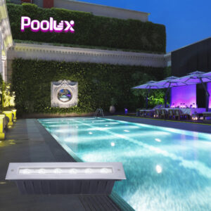 POOLUX High Power IP68 LED Swimming Pool Light-Durable 316 Stainless Steel Underwater Liner Light