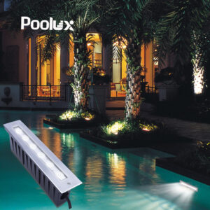 POOLUX IP68 316 Stainless Steel Cover 660MM LED Underwater Liner or Swimming Pool & Garden