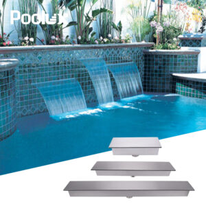 Stainless Steel Waterfall – Premium Pool & Landscape Lighting Solutions