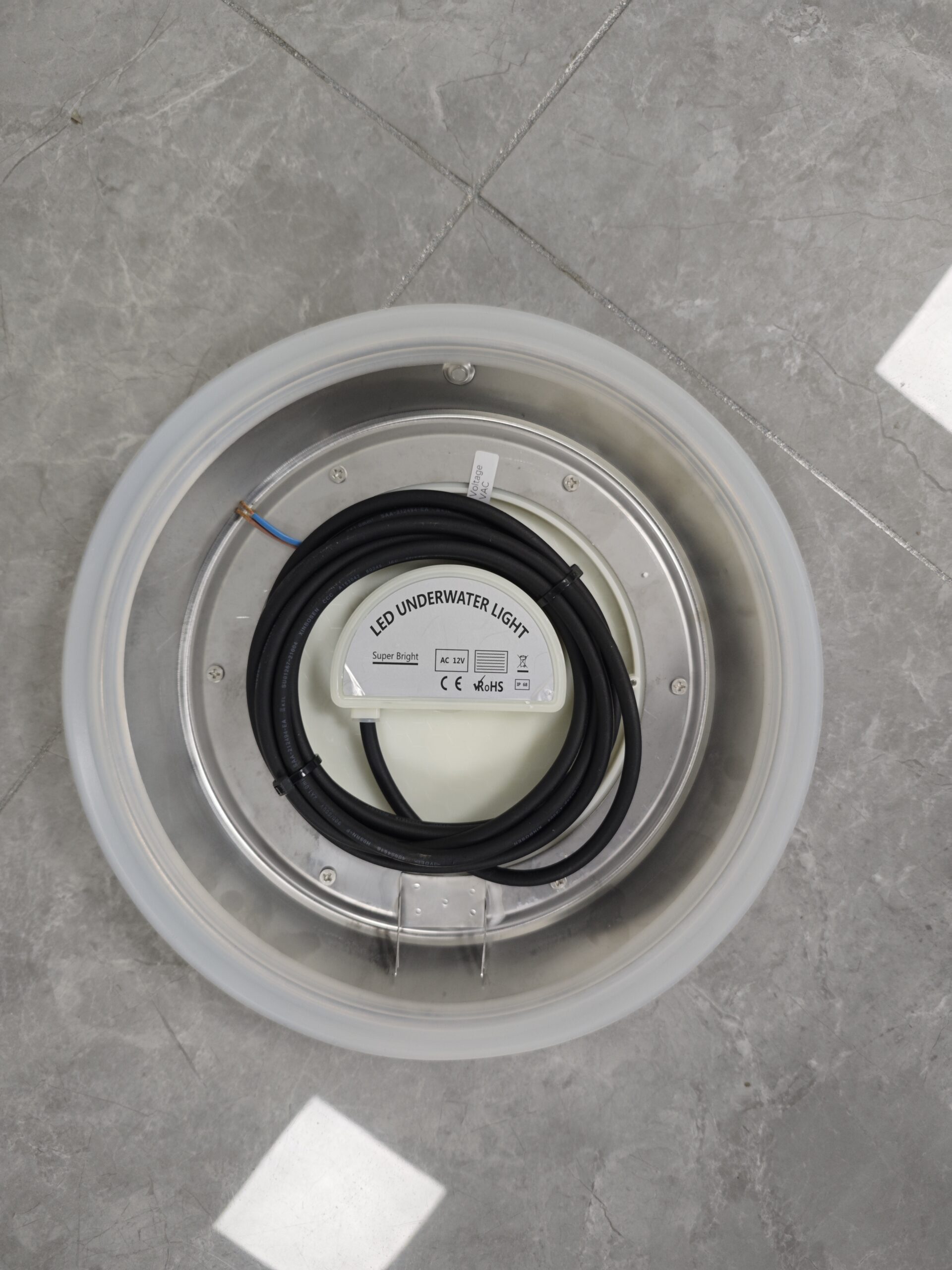 Resin-Filled IP68 Waterproof AC12V 295mm Stainless Steel LED Wall Mounted Underwater Pool Light - Image 3