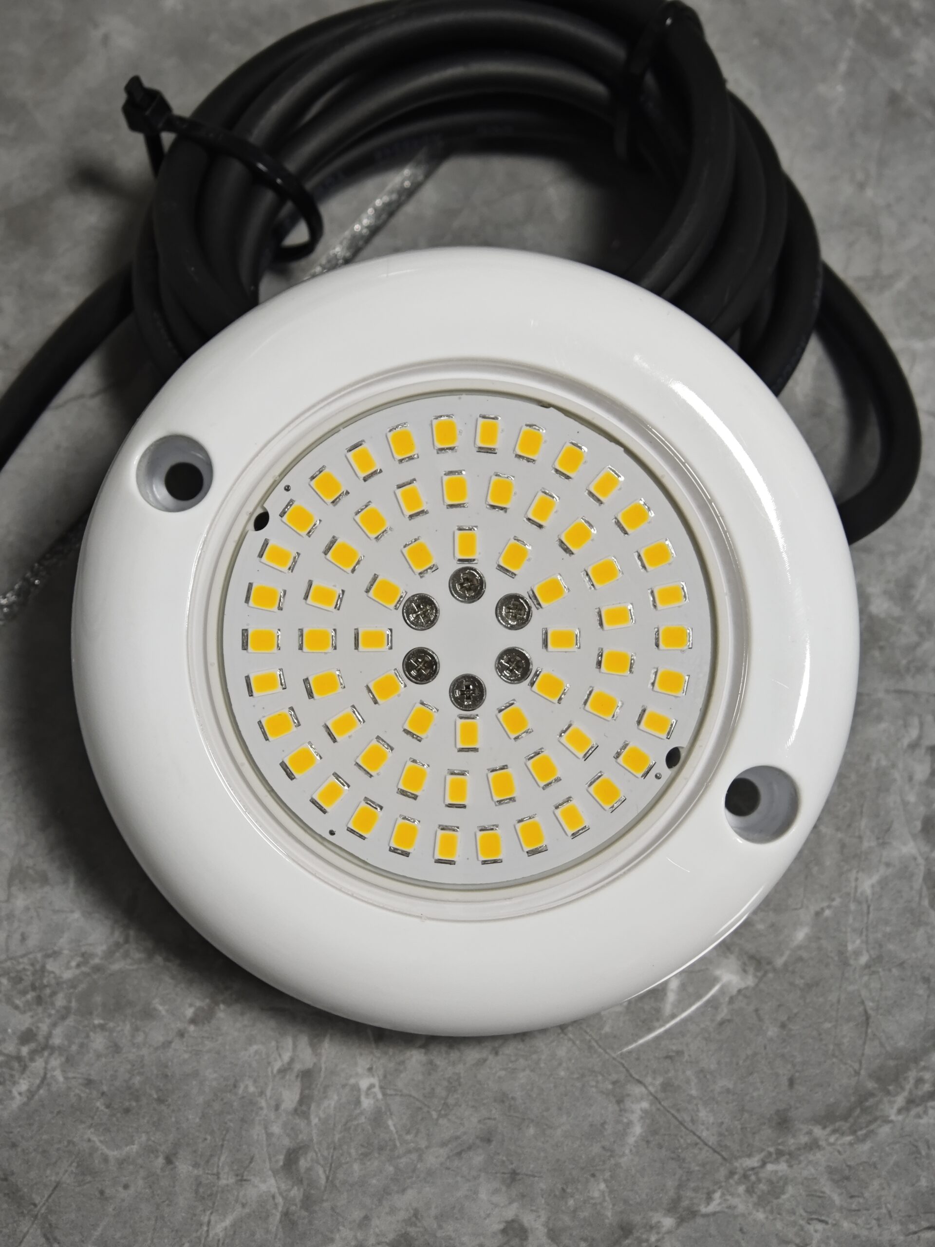 Whosales IP68 AC12V 90mm PC LED Swimming Pool Light Wall Mounted Resin-Filled Underwater Pool Light - Image 7