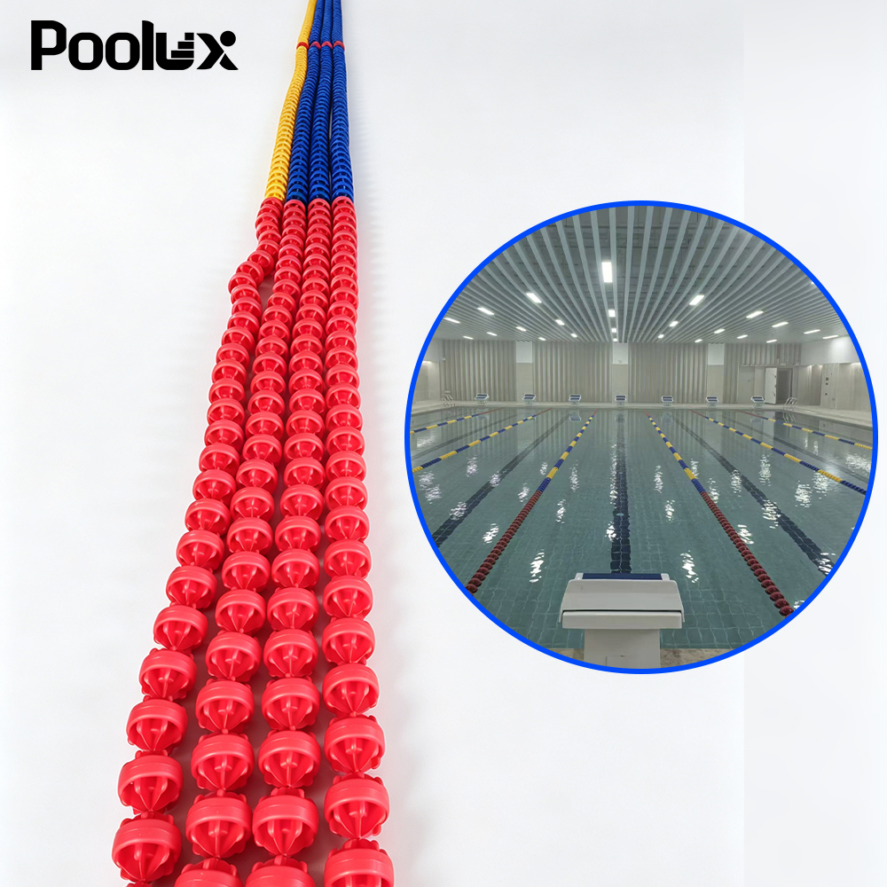 yellow green and blue 110mm anti-wave swimming pool lane divider discs