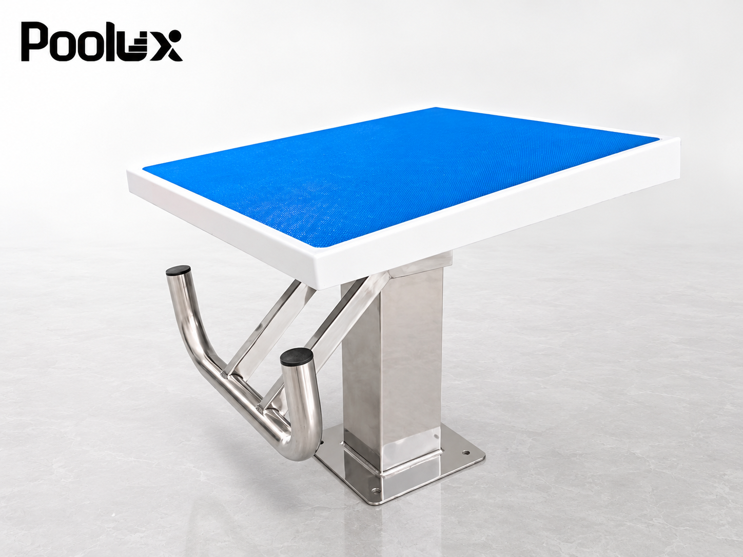 PL-CAT012 304 stainless steel swimming pool starting block with blue anti-slip FRP platform