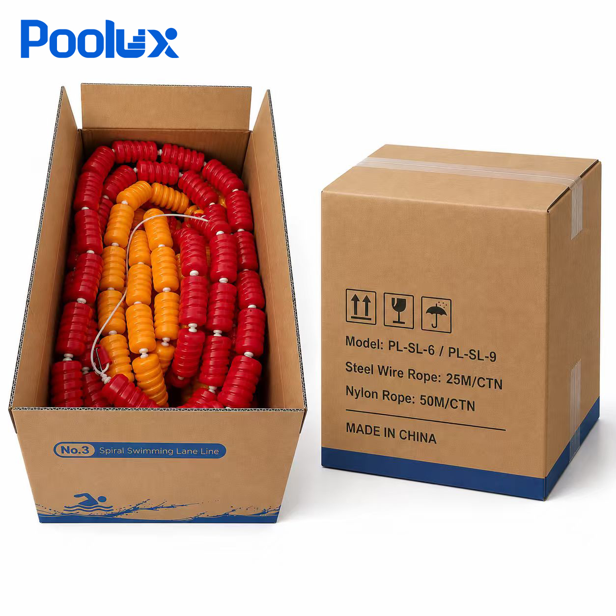 POOLUX PL-SL-6 swimming pool lane line packing presentation