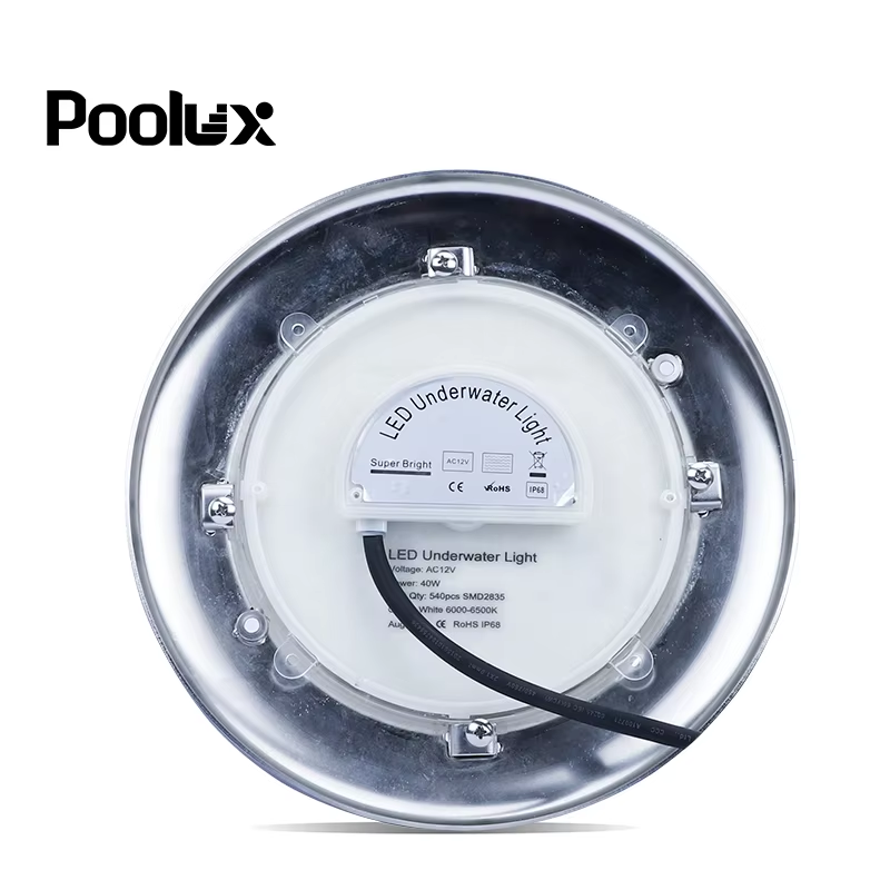 Poolux 316SS and PC underwater LED swimming pool light product details and construction