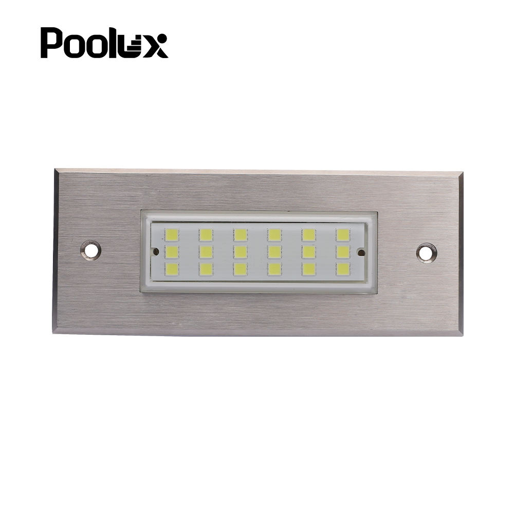 Poolux PL-SLD130R rectangular 316 stainless steel underwater LED swimming pool step light main product image